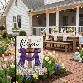 CROWNED BEAUTY easter gift idea flag for neighbors and family