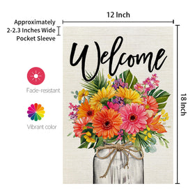 CROWNED BEAUTY front door and walkway display flag adds curb appeal.