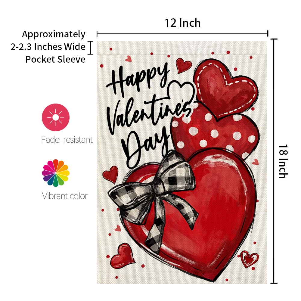 CROWNED BEAUTY 'Happy Valentine’s Day' message flag.