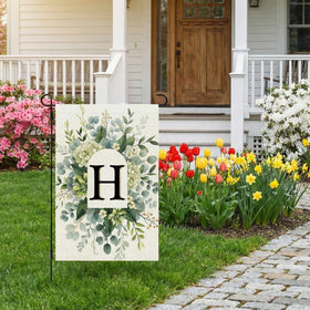 CROWNED BEAUTY monogram botanical design for year-round garden charm