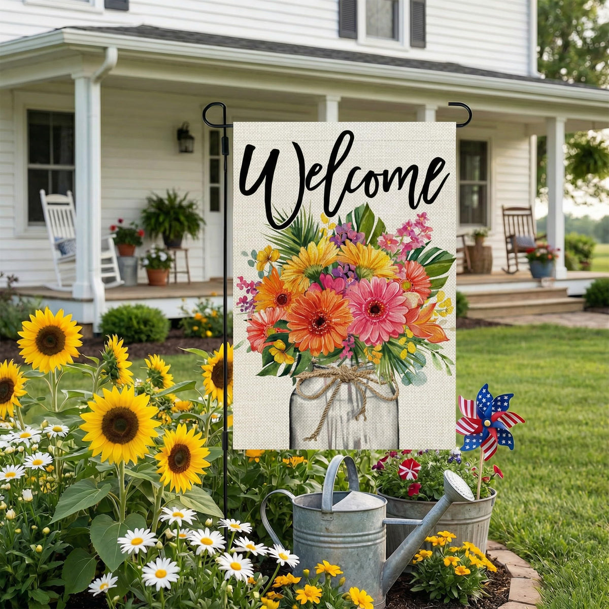 CROWNED BEAUTY outdoor garden decor flag enhances yard and patio appeal.