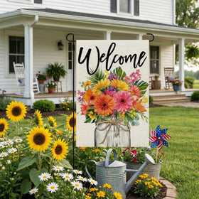 CROWNED BEAUTY outdoor garden decor flag enhances yard and patio appeal.