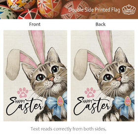 CROWNED BEAUTY Outdoor yard flag adds festive Easter curb appeal.