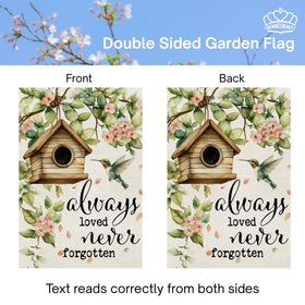 CROWNED BEAUTY flag designed for patios, ideal for porch display