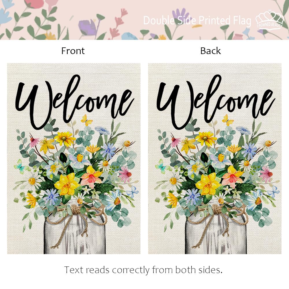 Crowned Beauty spring garden decor flag enhances curb appeal at home