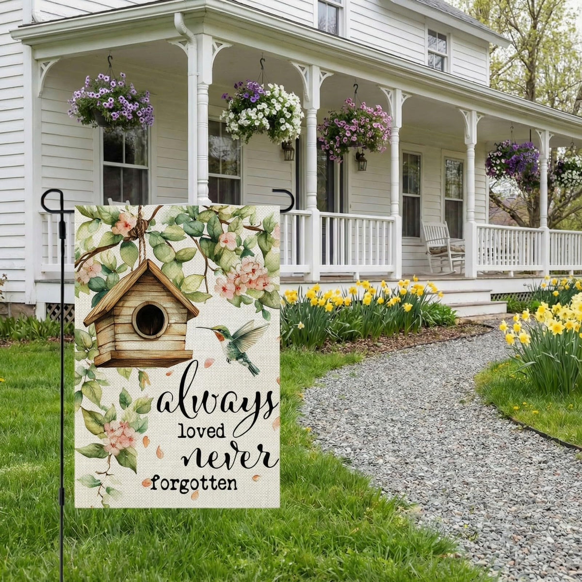 CROWNED BEAUTY flag features butterflies for colorful yard charm