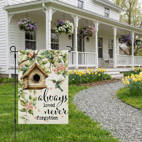 CROWNED BEAUTY flag features butterflies for colorful yard charm