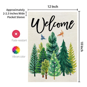 CROWNED BEAUTY seasonal flag fits standard stands for garden or entryway decor.