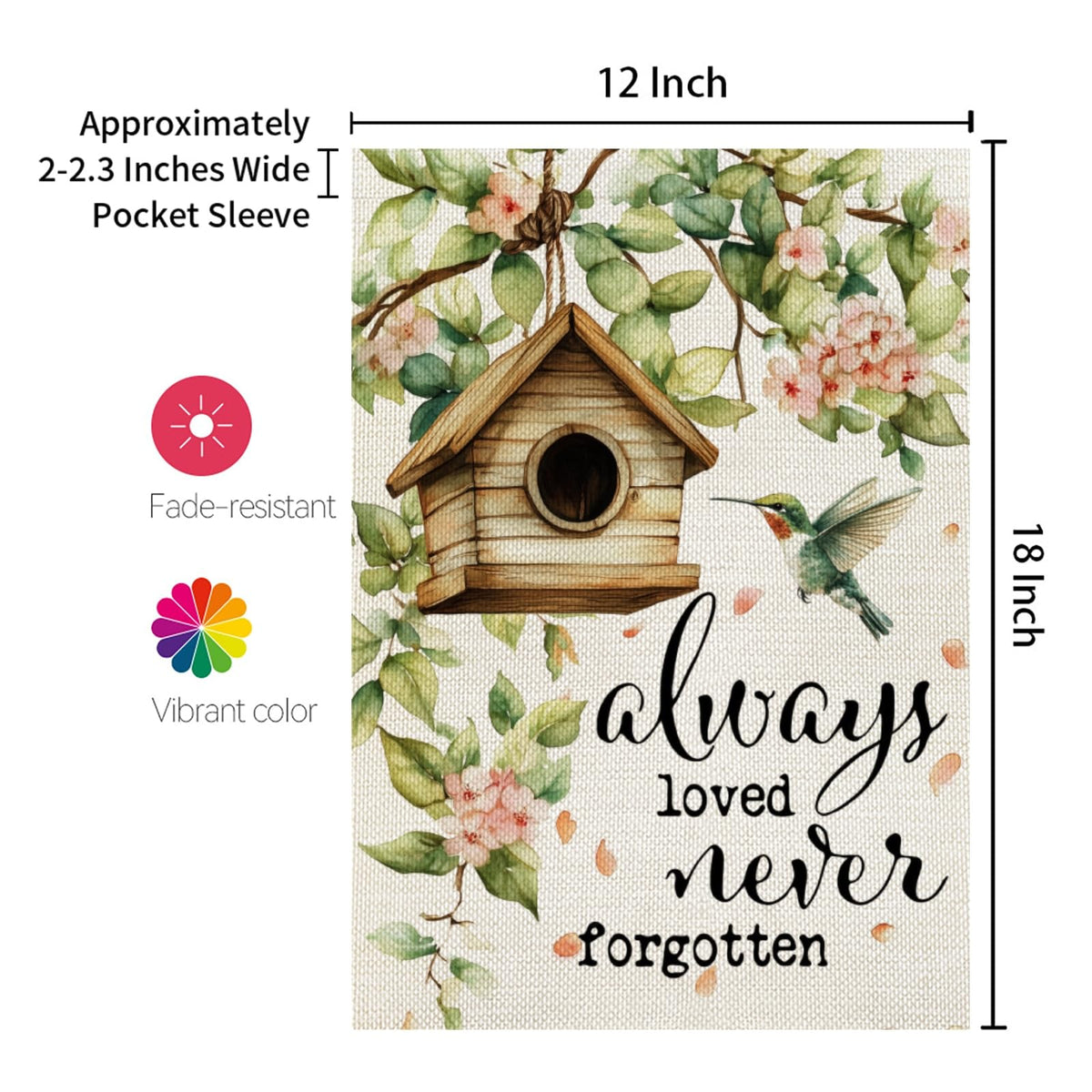 CROWNED BEAUTY spring flag makes a thoughtful seasonal gift for neighbors