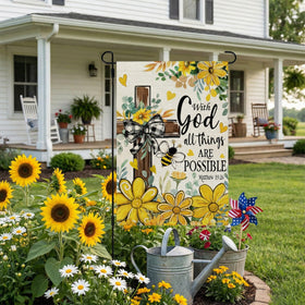 CROWNED BEAUTY summer flag double-sided print for high visibility