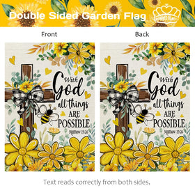 CROWNED BEAUTY gift-ready garden flag for neighbors and friends