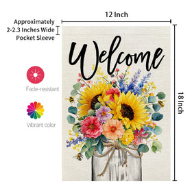 CROWNED BEAUTY summer garden gift flag ideal for garden lovers