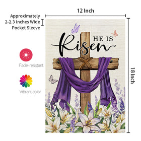 CROWNED BEAUTY UV-resistant easter flag preserves bright colors
