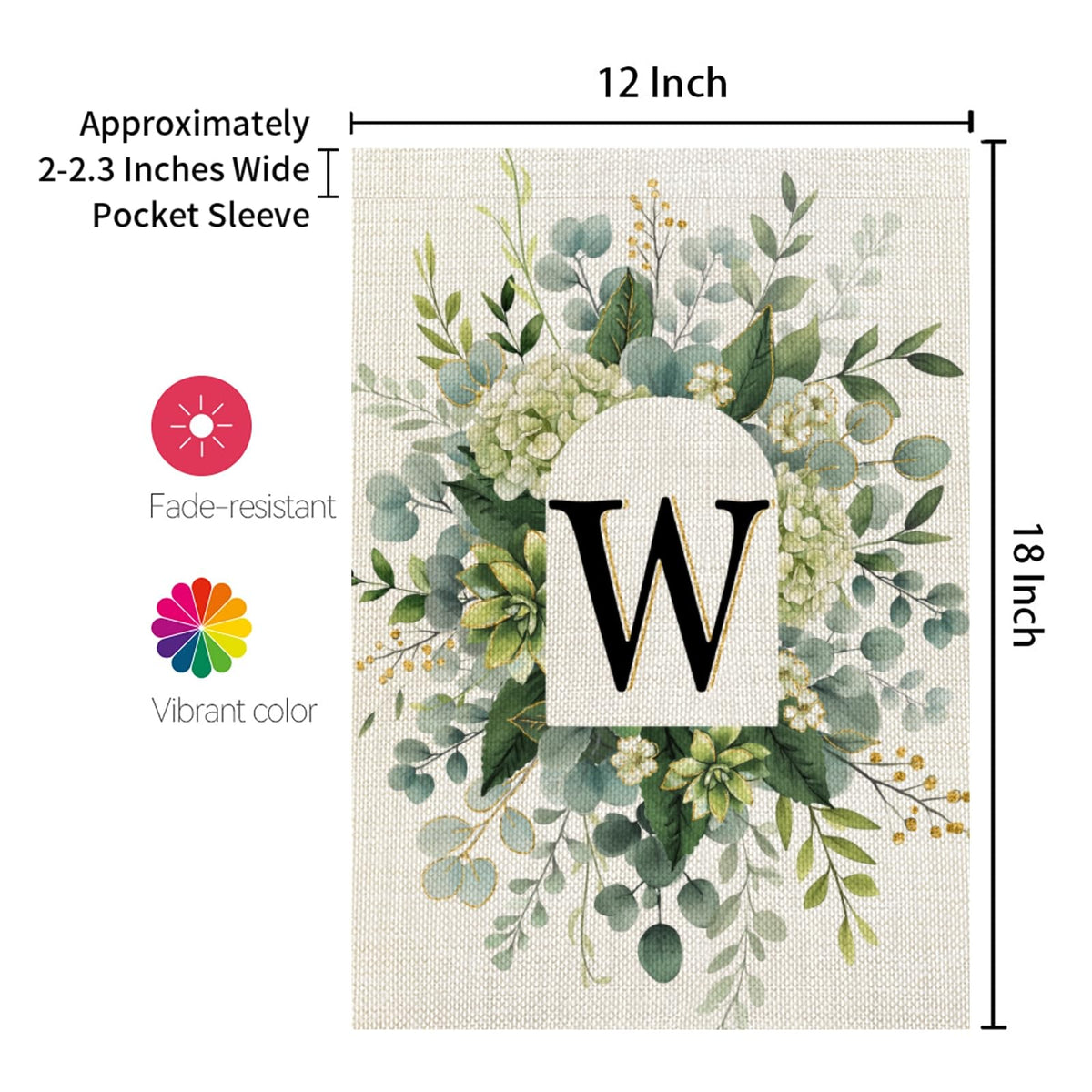 CROWNED BEAUTY 12x18 flag fits standard stands for easy setup.