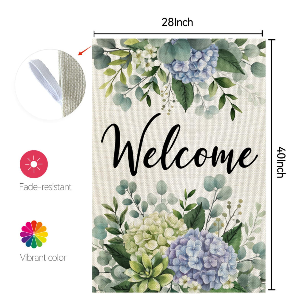 CROWNED BEAUTY Welcome yard flag, adds seasonal charm to entryways.