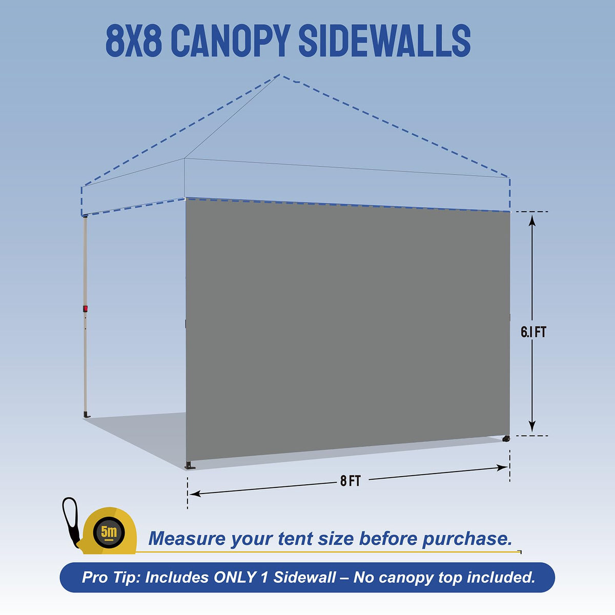 CROWN SHADES SunWall silver-coated sidewall is waterproof for light rain