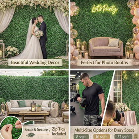 Crowye easy-install faux grass panel kit simplifies creating green focal points.