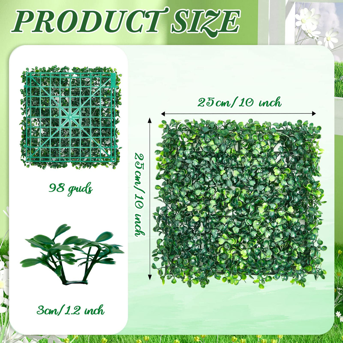 Crowye outdoor-ready panel viewed outdoors demonstrates weather-resistant greenery.