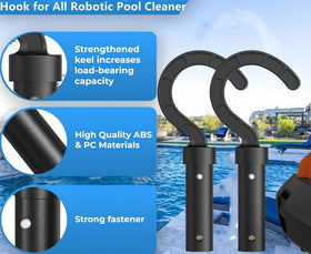 Crssmet easy-storage pool cleaner hook compact and portable for quick reuse
