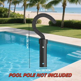 Crssmet pool cleaner hook on a telescopic pole enabling gentle reach