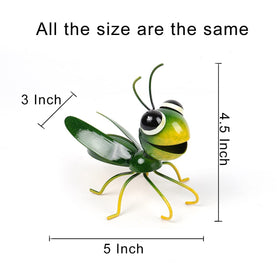Two-pack grasshopper statues by Cruis Cuka for lawn landscaping.
