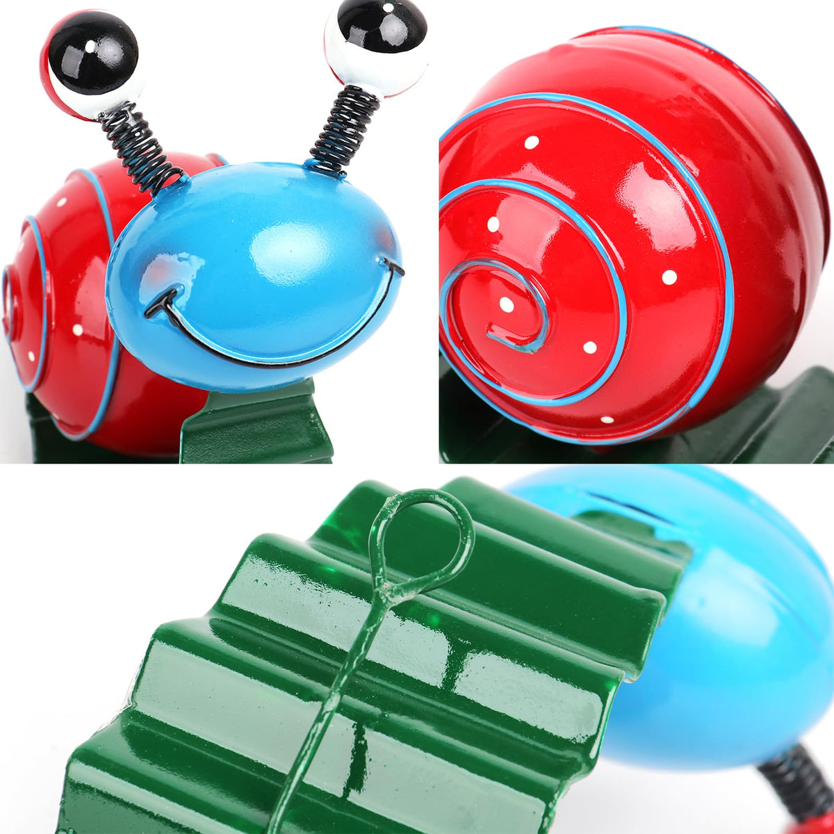 Wall mounted Cruis Cuka snail decor on fence shows flexible placement