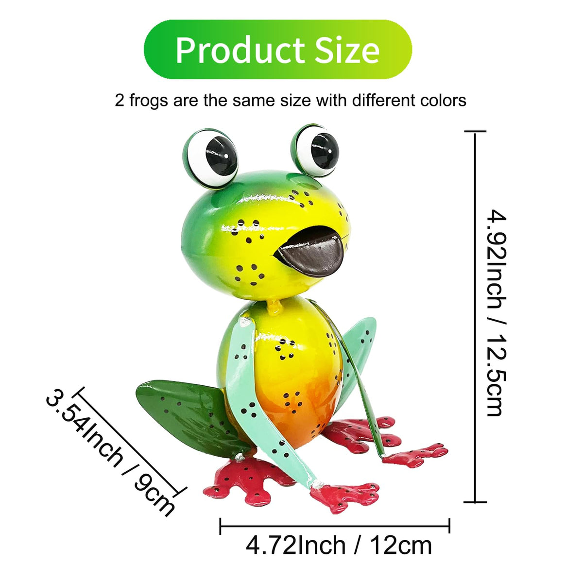 Cruis Cuka frog sculptures withstand rain and sun with anti-rust coating.