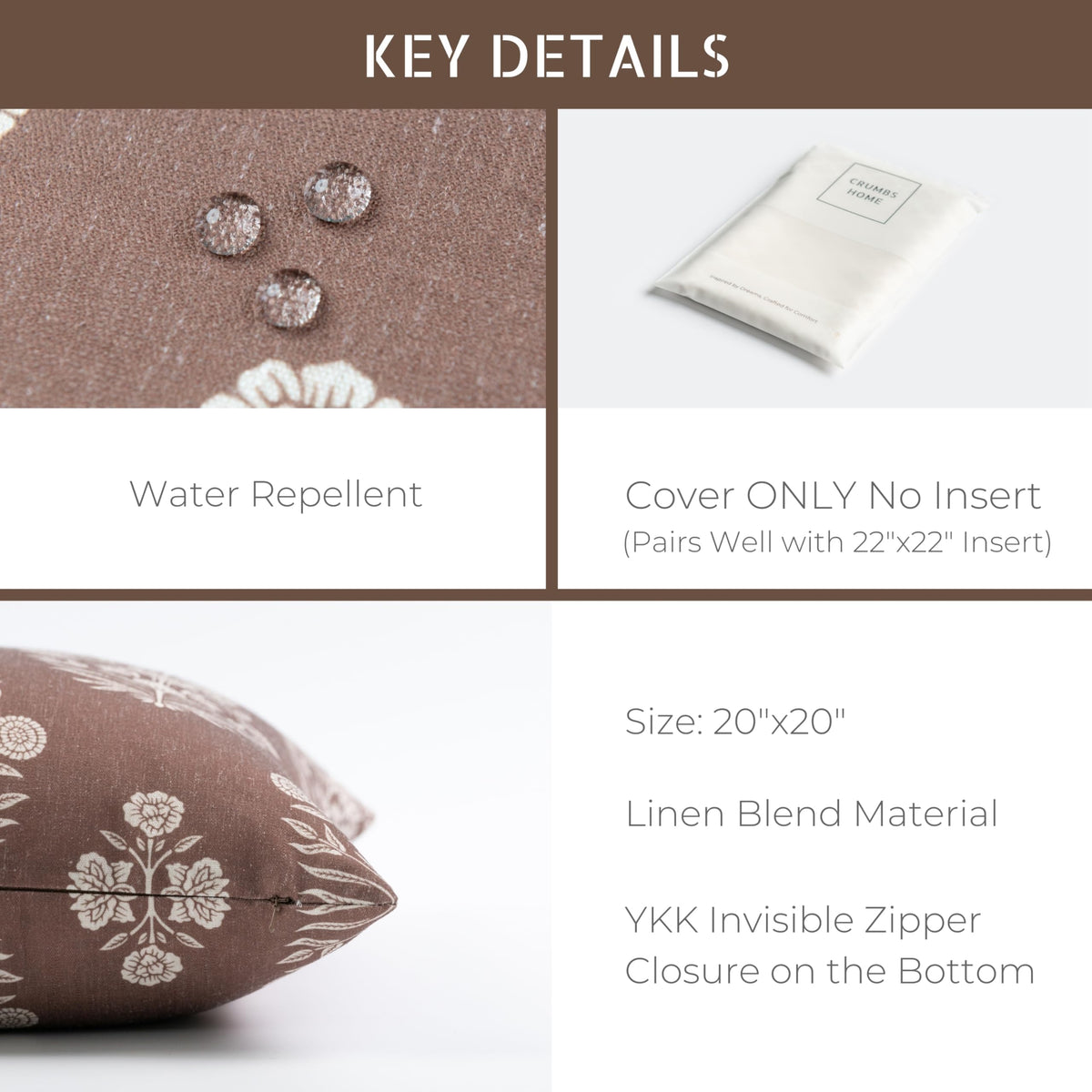 Crumbs Home indoor-outdoor use on patio or couch