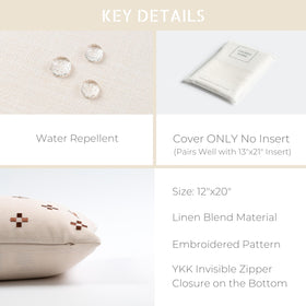 Crumbs Home invisible YKK zipper maintains clean lines on pillow cover.