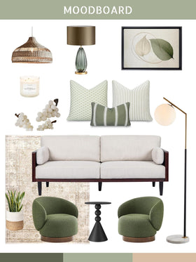 Crumbs Home light-green palm pattern pillow cover adds calm to any space