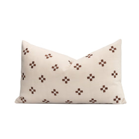 Crumbs Home modern farmhouse linen lumbar pillow cover, 12x20, ideal for couch or outdoors.