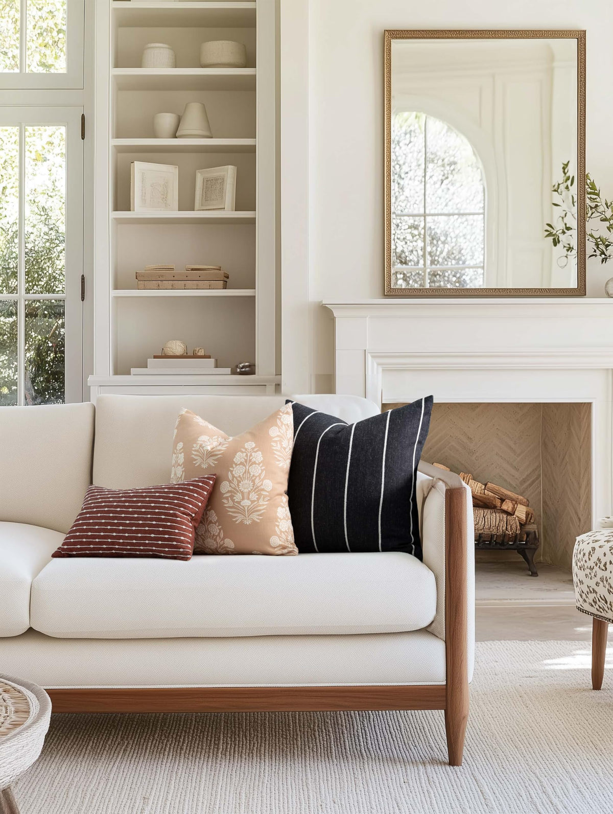 Crumbs Home reverse rust side offers versatile styling for indoors or outdoor seating.