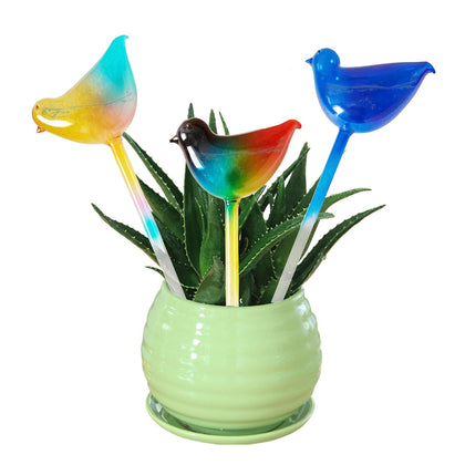 CRVAJJWT glass plant watering globes 3-pack quietly auto-water indoor plants.
