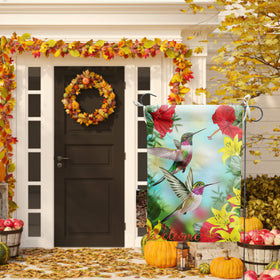 Cryfox garden flag outdoor decor in bright colors