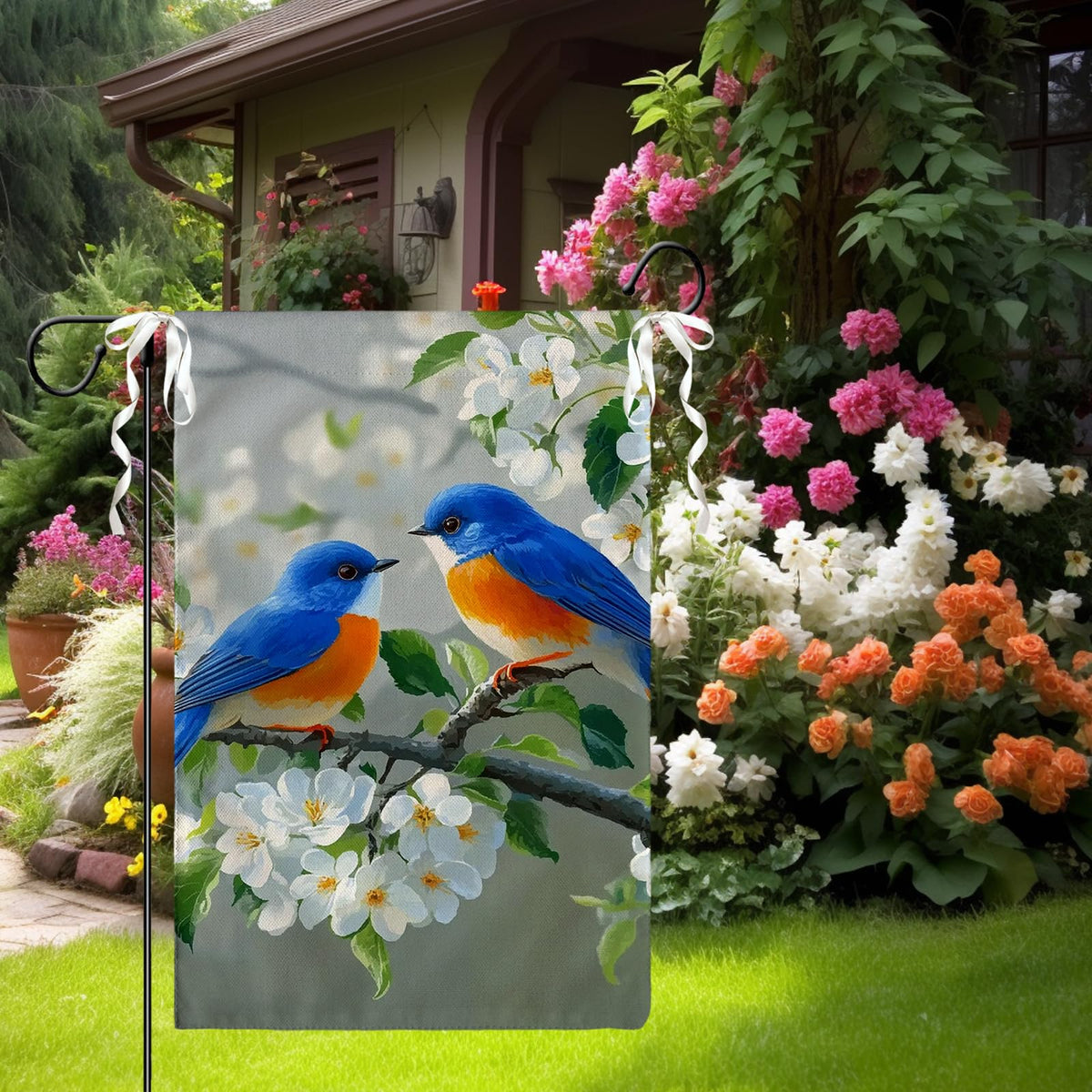 Cryfox weather-resistant polyester flag maintains color through seasons.