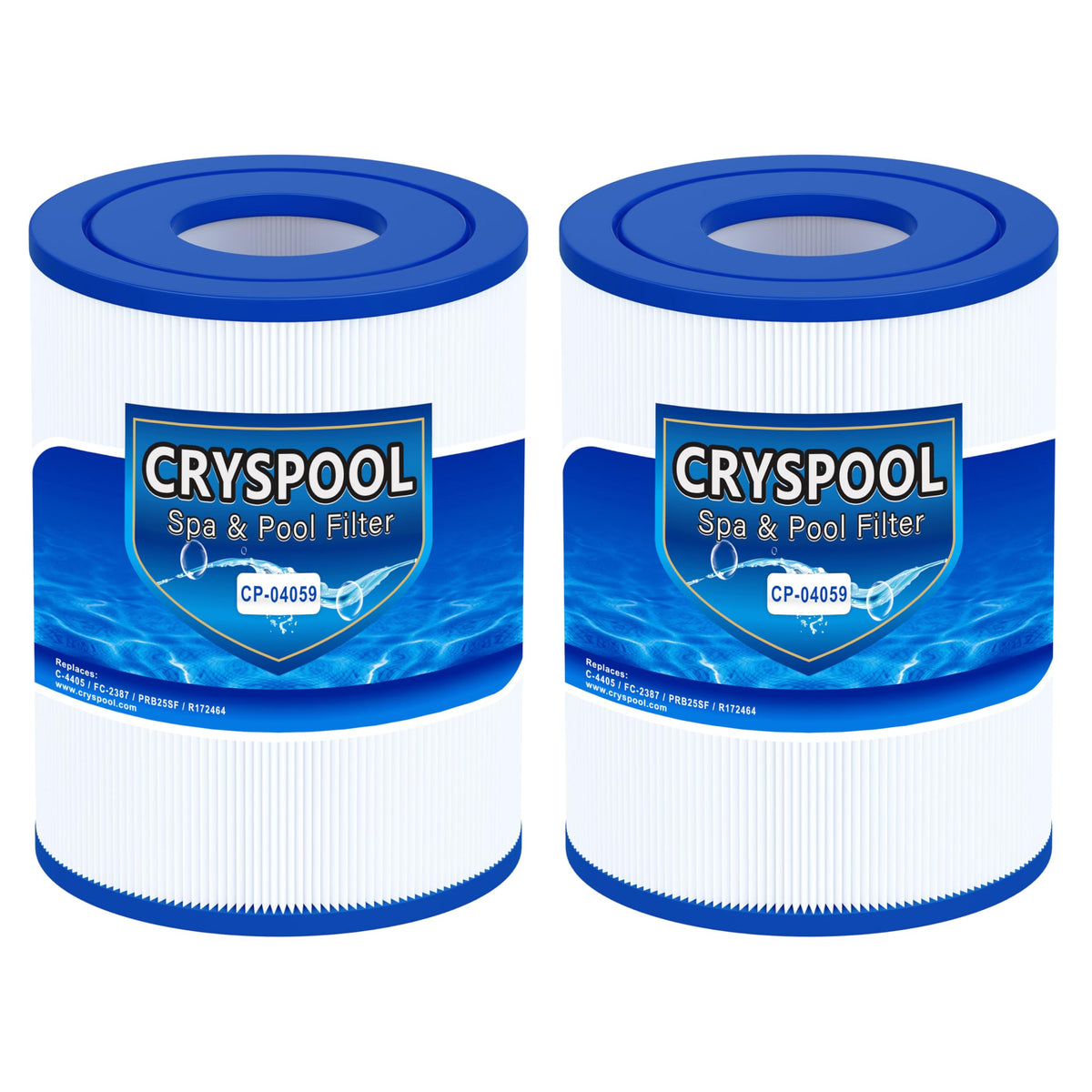 Cryspool 04059 spa filter cartridge with 50 sq ft filtration for clearer water