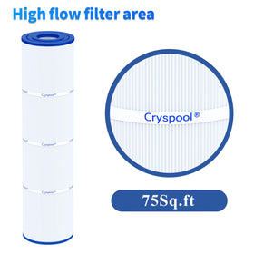 Cryspool 04086 offers 75 sq ft filtration area for thorough spa water processing
