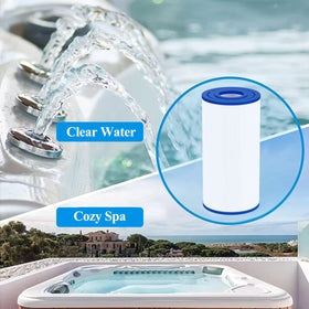 Cryspool 05005 filter 45 sq ft capacity graphic indicates strong water processing.