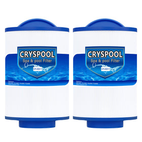 Cryspool 05011 filter showing seven-inch length for standard hot tub fit and easy handling.