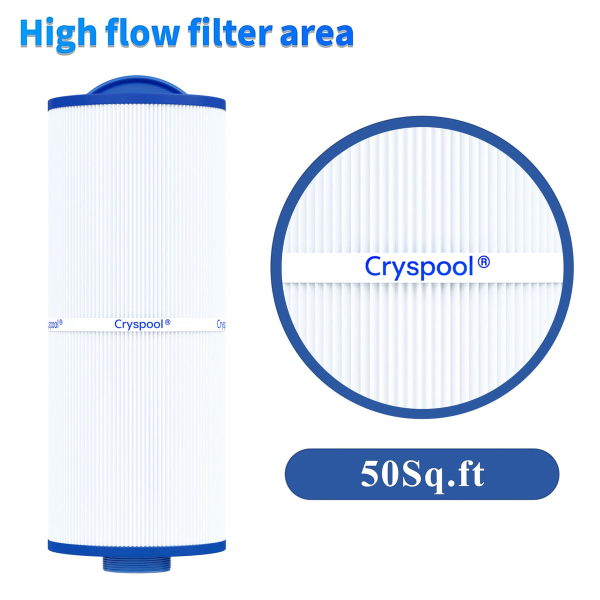 Cryspool top bar handle enables quick installation and removal.