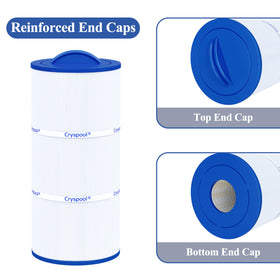 Cryspool 07043 filter with easy-clean pleats for quick maintenance.