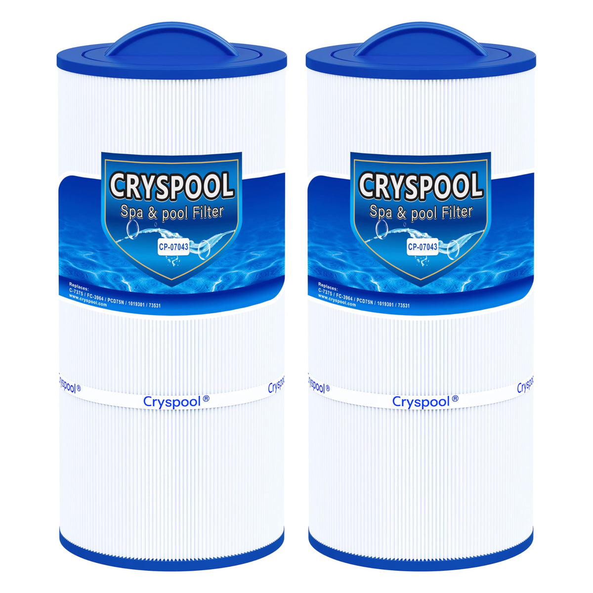 Cryspool 07043 filter for Caldera 75 compatibility, ensuring stable spa filtration.