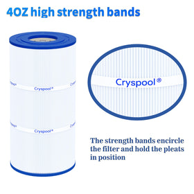 Cryspool 08046 filter offers 90 sq ft filtration area for thorough cleansing.