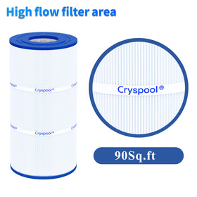 Cryspool 08046 filter with durable end caps and pleats for reliability.