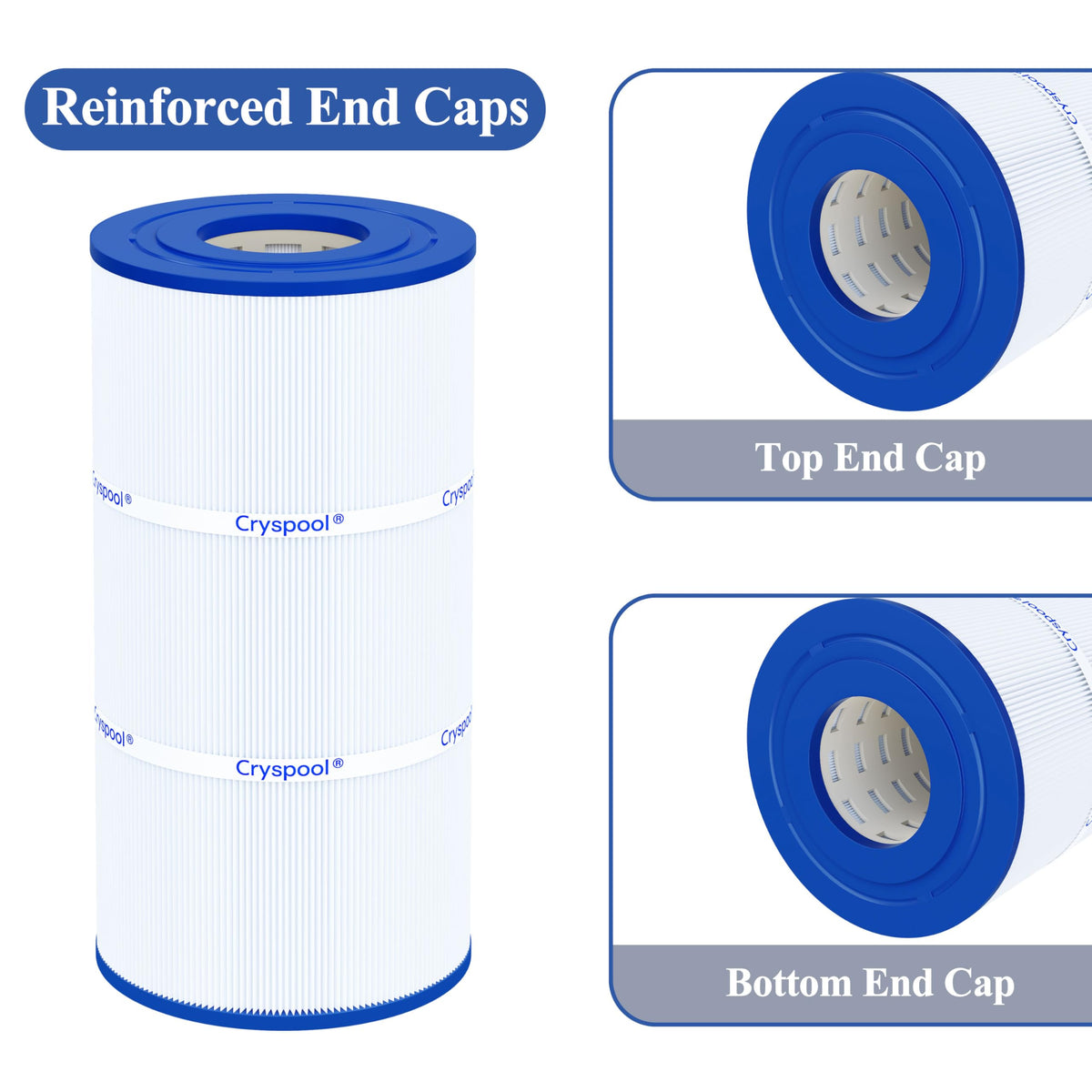 Cryspool 08046 filter easy cleaning process supports regular maintenance.
