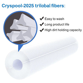 Cryspool 08055 filter dimensions clearly labeled for easy compatibility checks