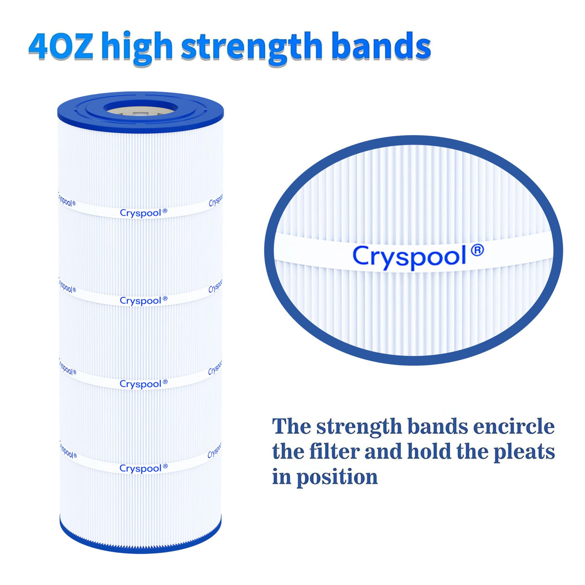 Cryspool 08055 filter easy-clean feature shown for routine maintenance