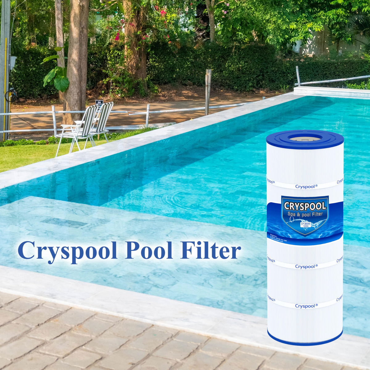 Cryspool 08055 filter 2-pack packaging highlights value and convenience