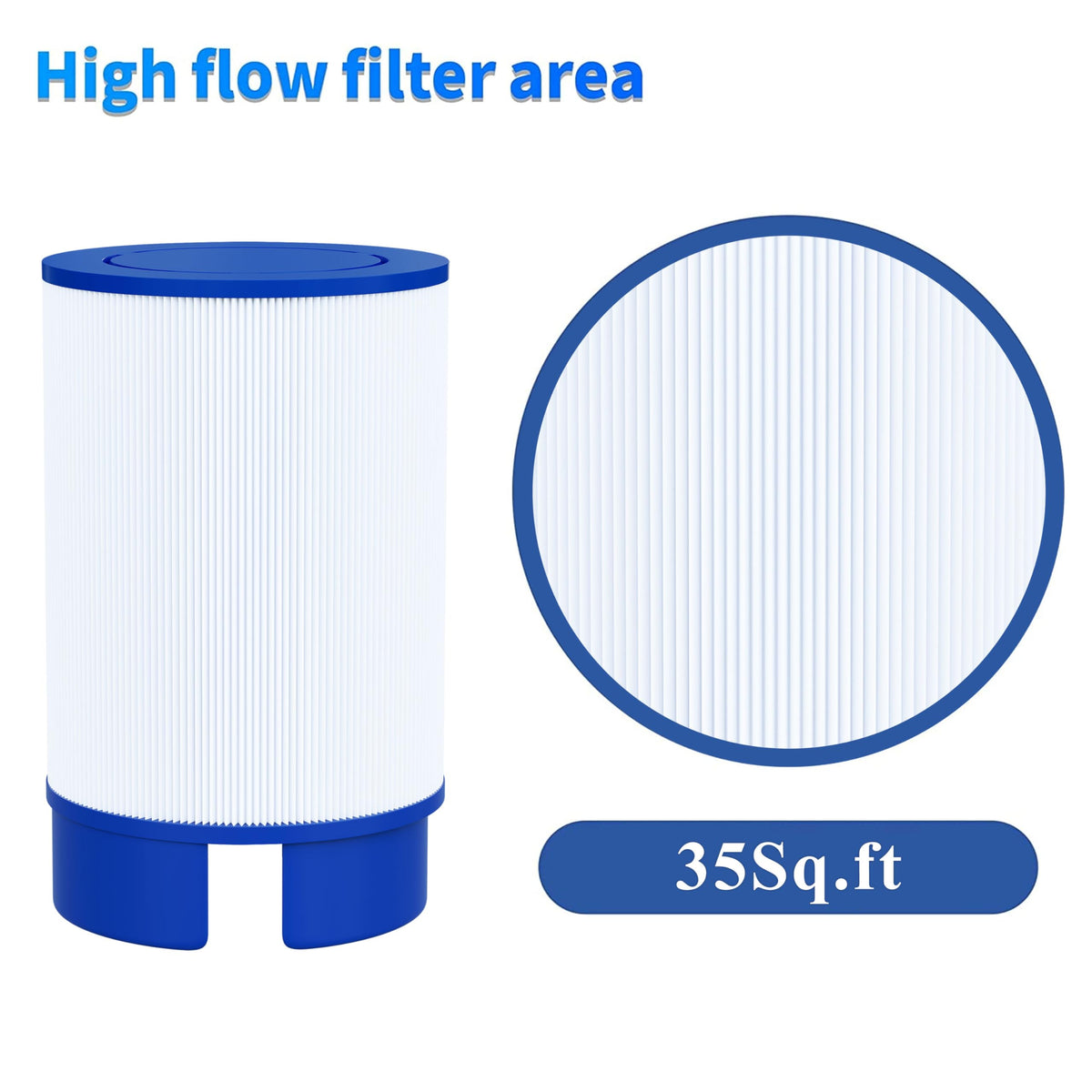 Cryspool 5020 filter being rinsed to show easy cleaning process