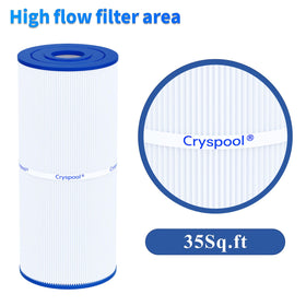 Cryspool filter sturdy pleats maintain structure under pressure